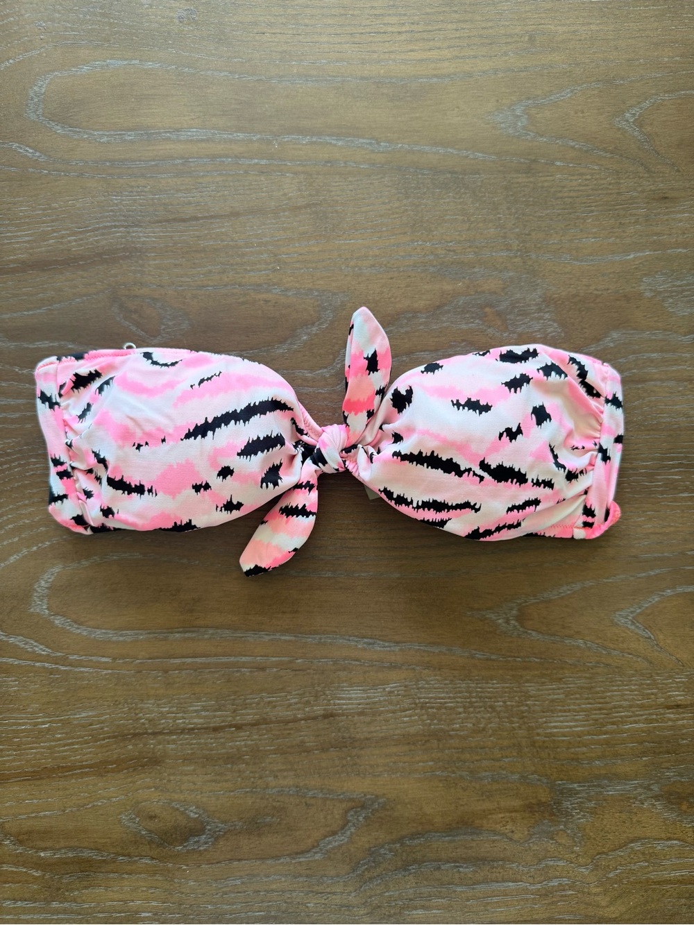 Pink Tie-Front Bikini Top - Stylish Swim Accessory